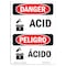 Signmission Safety Sign, OSHA Danger, 10" Height, Acid, Bilingual Spanish OS-DS-D-710-VS-1017 - alternate 1
